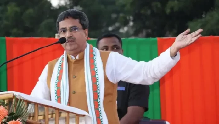 CM Manik Saha Speaking in Mic While Addressing rally