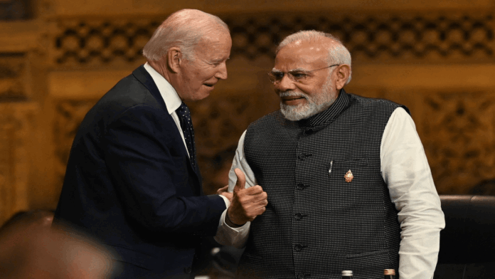 Modi with Joe Biden