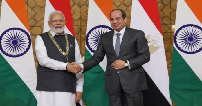 PM Modi with Egyptian Prime Minister