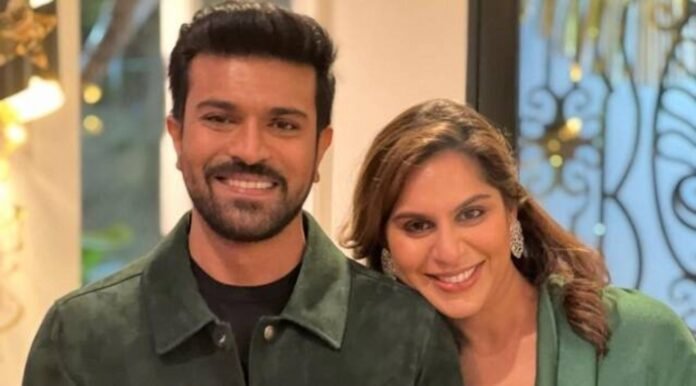 ram Charan with wife upasana