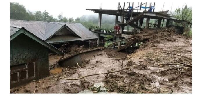 Over 100 houses damaged in landslides