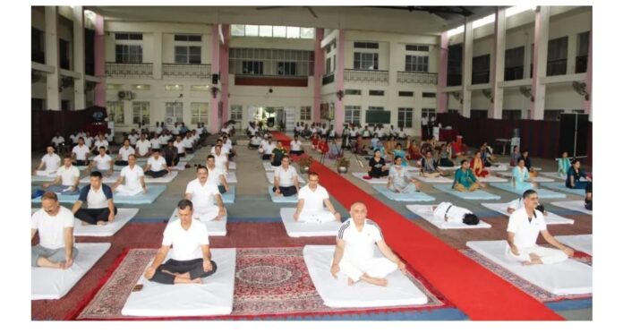 Gajraj Corps embrace Yoga