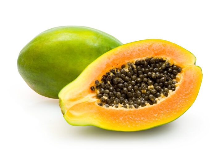 Two papayas