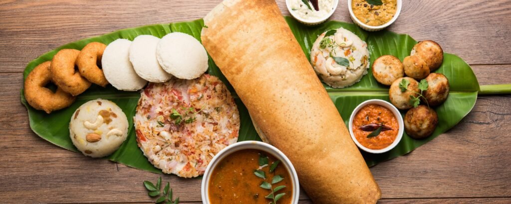 Plate of South Indian Dishes