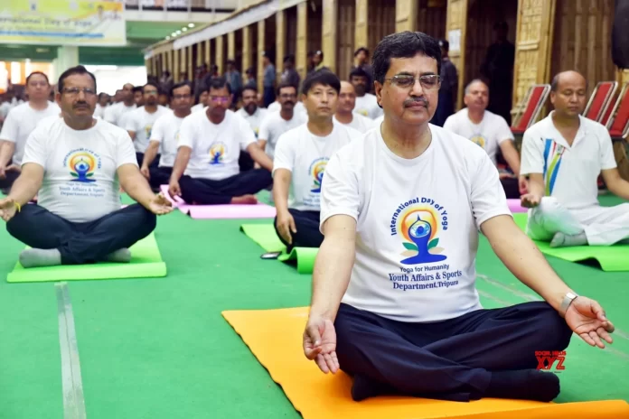 CM Manik Saha Doing Yoga