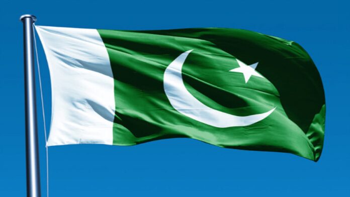 waving Flag of Pakistan