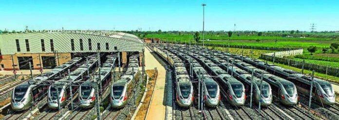 trains Standing in Line