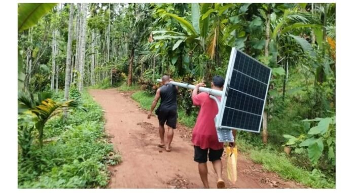 Solar lights installed in human-elephant conflict-hit