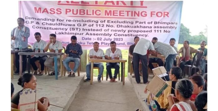 Citizens protest Delimitation draft in Lakhimpur