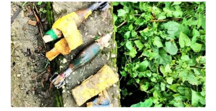 Three mortar shells unearthed during construction