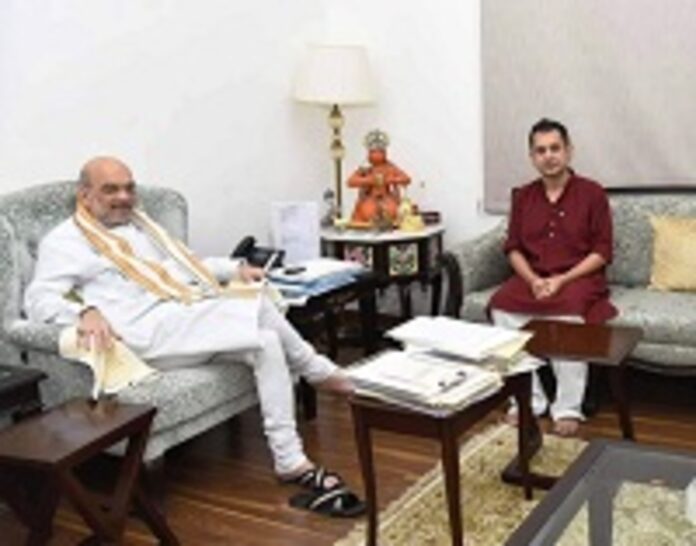 Pradyot Bikram meeting Amit Shah