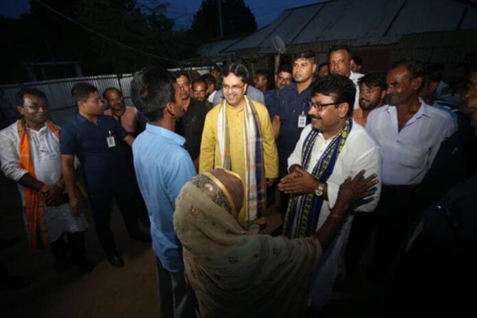 Manik Saha Meeting People of Tripura