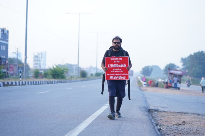 Delhi man walking