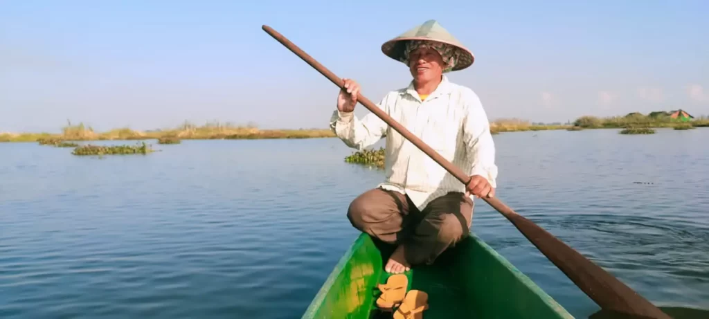 Fisherman on boat