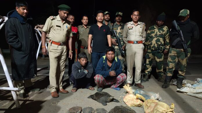 tripura police arrested the wildlife traffickers.