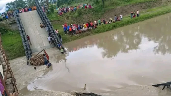 new built bridge collapse in imphal