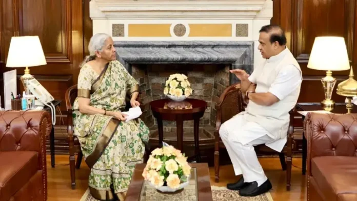 Assam CM Discusses GSDP Target with FM Assam CM Himanta Biswa Sarma discusses roadmap with FM for 10 lakh crore GSDP goal