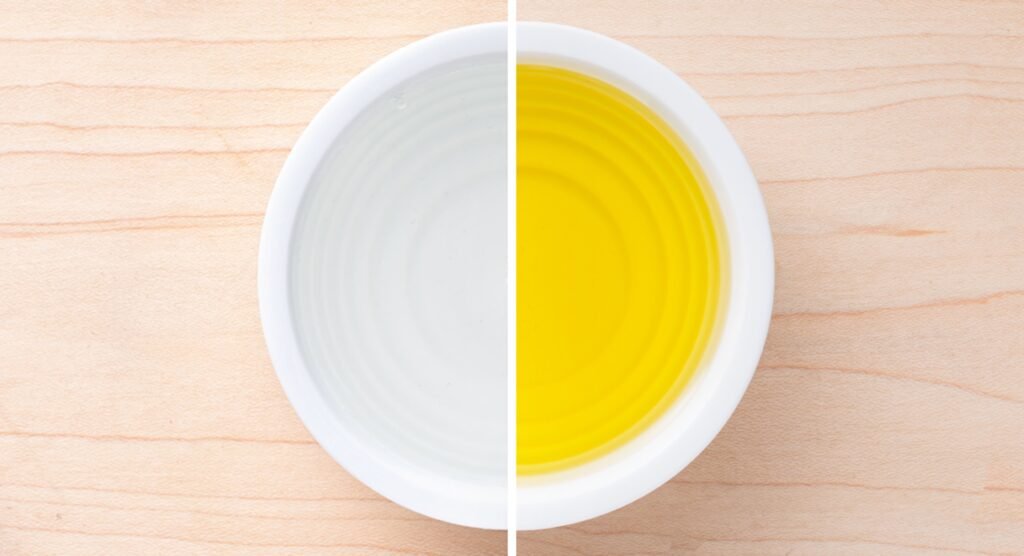 Bowl of Coconut and Olive Oil