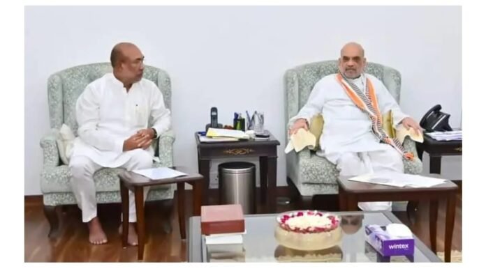 Biren Singh meets Amit Shah