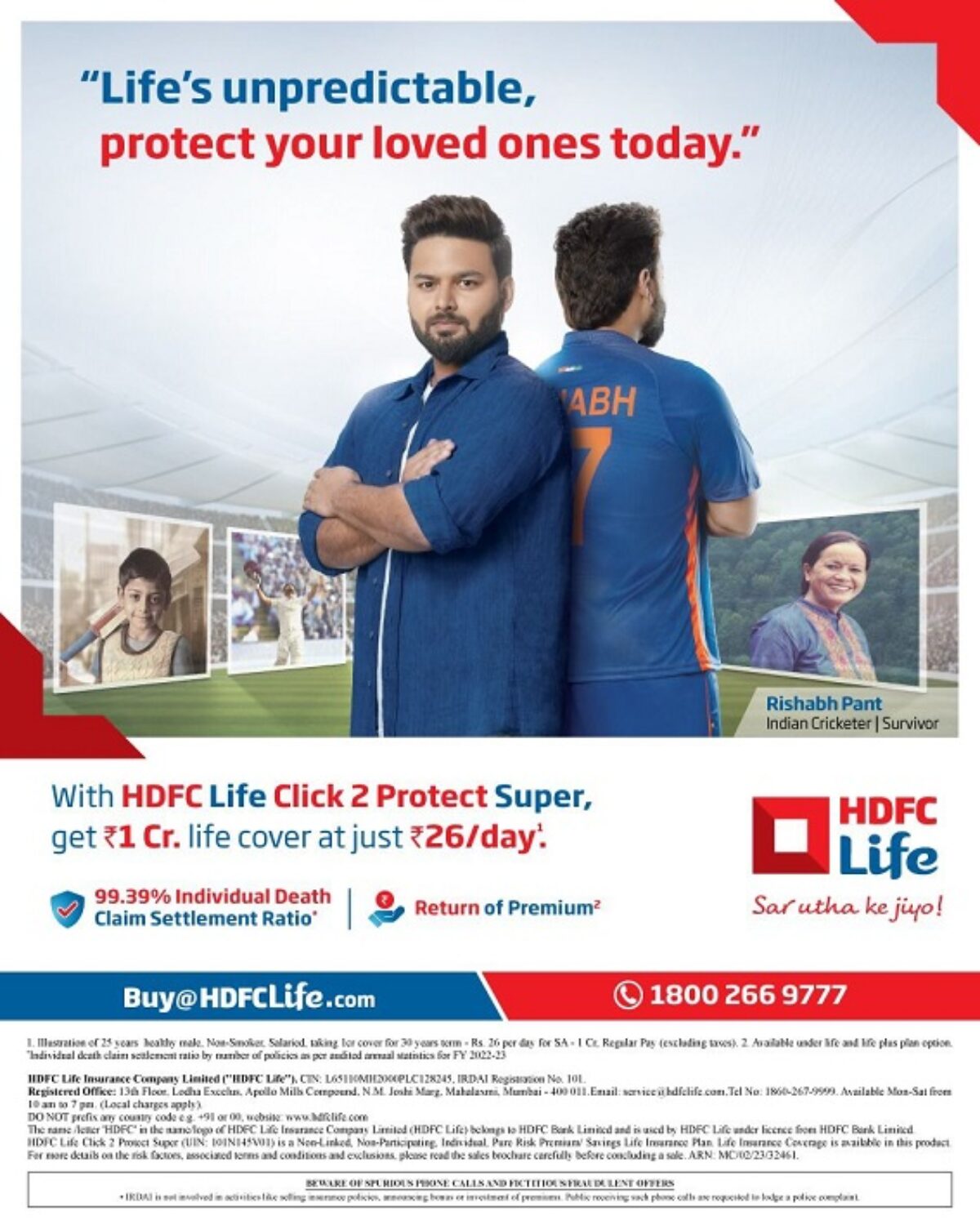Rishabh Pant Features in HDFC Life's Latest Campaign on Term Insurance