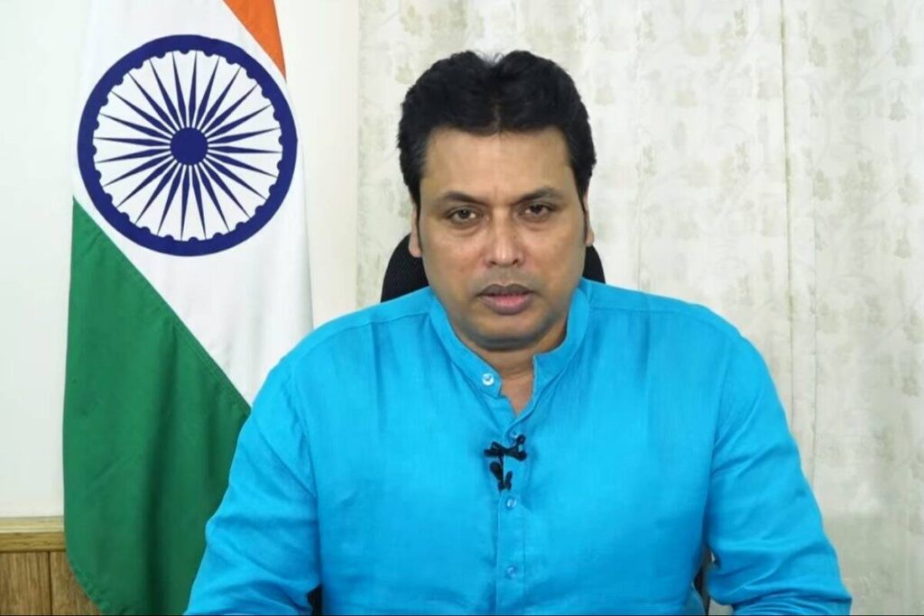 Former Chief Minister Biplab Kumar Deb in Blue Kurta