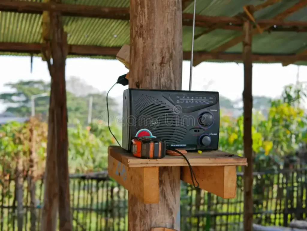 Radio in a village