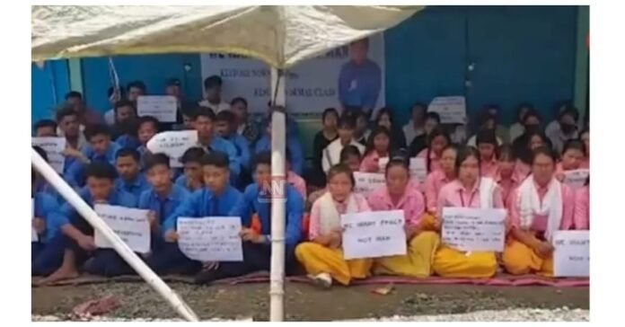 Protest Protest at Moirang school over killing of student
