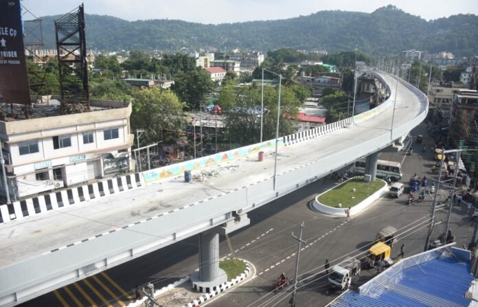 The-flyover-at-Aryanagar-that-was-inaugurated-by-Assam-chief-minister-Himanta-Biswa-Sarma-on-Friday. Flyover