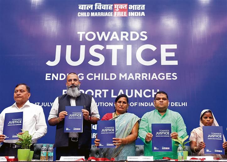 A report on child marriages being released in Delhi