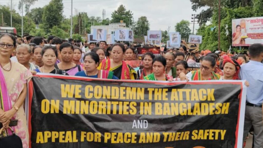 Tripura: Tipra Motha Party Takes Out Protest Rally Against Attacks On Minorities In Bangladesh