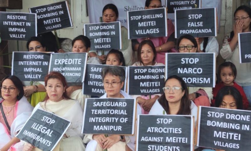 Meiti Groups Stage Protest In Meghalaya & New Delhi Over Escalating Violence In Manipur