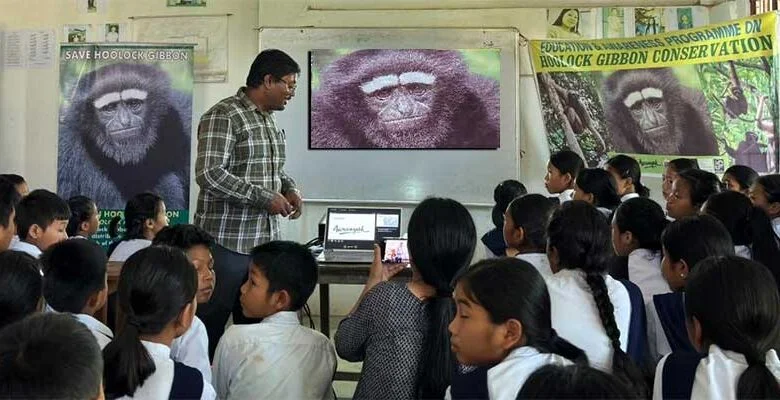 NGO Aaryanak Sensitizes Students On Saving Endangered Hoolock Gibbon In Arunachal Pradesh