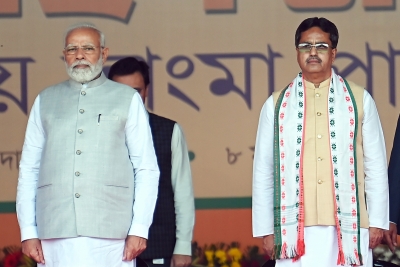 tripura CM saha & Narendra Modi