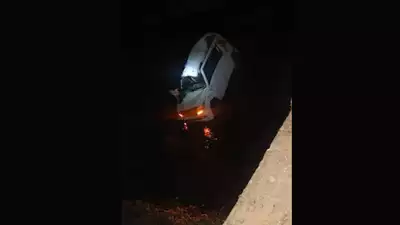 Car falls into accident