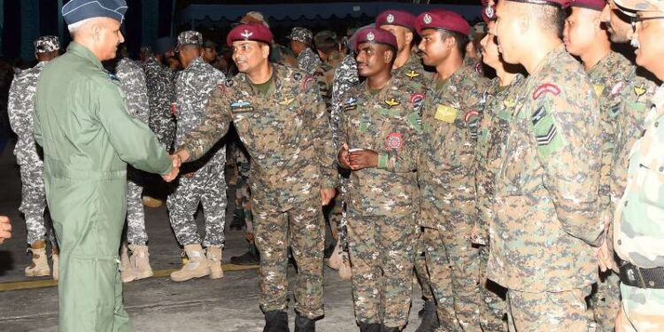 Eastern Air Command chief Surat Singh visits Jorhat Air Base, celebrates Diwali with air warriors.