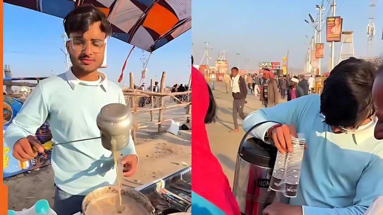 tea seller in maha kumbh