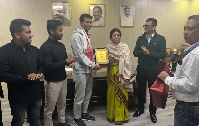 Assam Garo athlete clinches Gold at Tata Steel Sports Climbing Championship 2025.