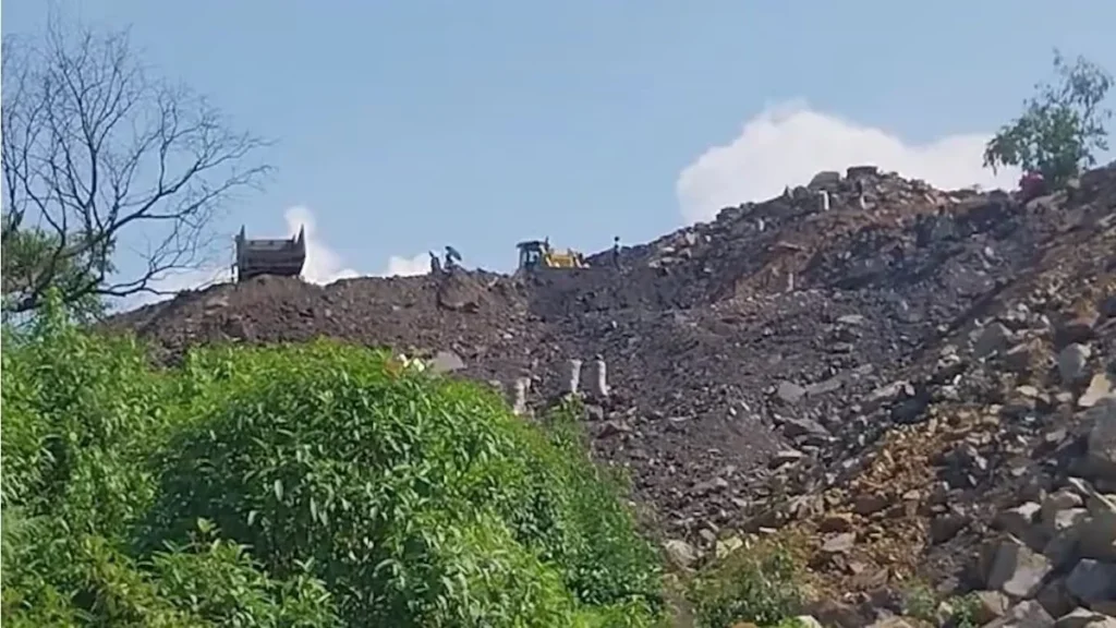 Protest Against Forced Coal Dumping by NEC CIL