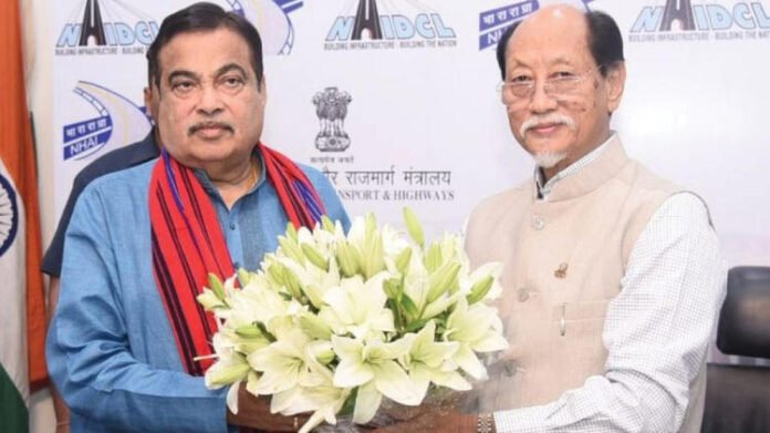 Nagaland Chief Minister Neiphiu Rio met with Union Minister for Road Transport and Highways, Nitin Gadkari