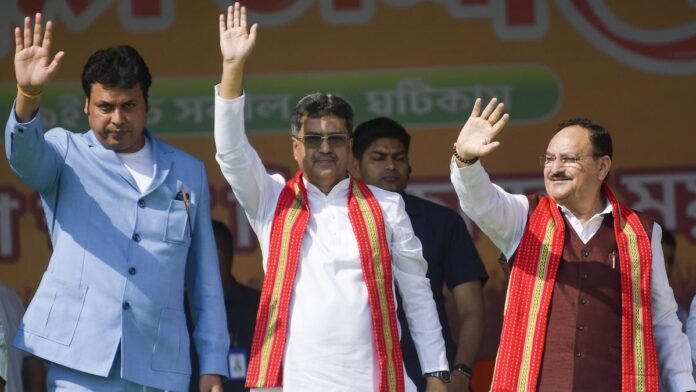 bipalb kumar, manik saha and J.P. Nadda