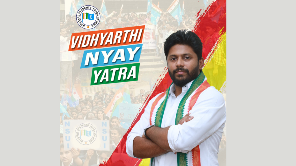 Vidyarthi Nyaya Yatre Keerthi Ganesh Leads Karnataka's Largest Student revolution, Empowering 30 Lakh Voices!