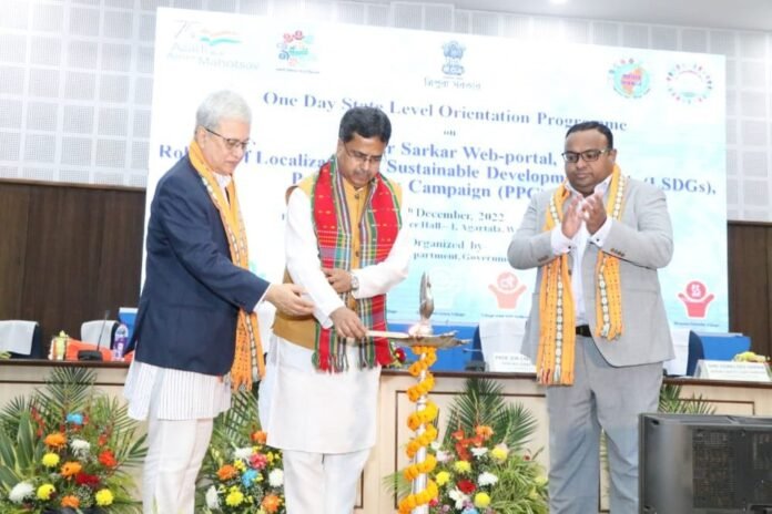 manik saha with other officials