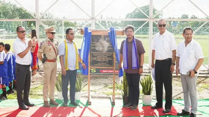Meghalaya CM inaugurates synthetic turf