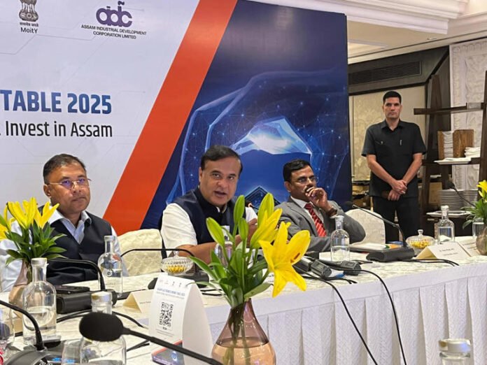 Assam CM Himanta Biswa Sarma at a business summit