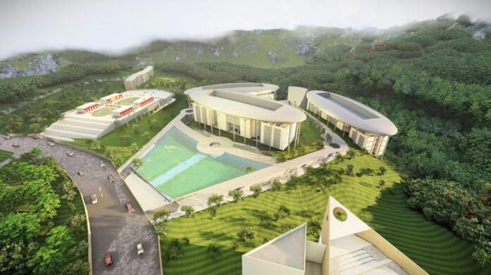 Meghalaya CM Conrad Sangma unveiling Tura Secretariat design