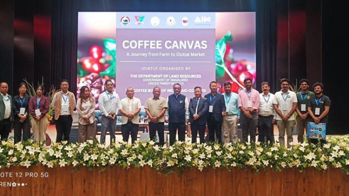 Coffee beans displayed at Kohima event promoting Nagaland coffee