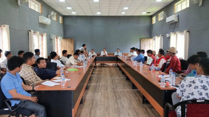 Students protest demanding power restoration in Mebo and Monggu Banggo in East Siang, Arunachal Pradesh