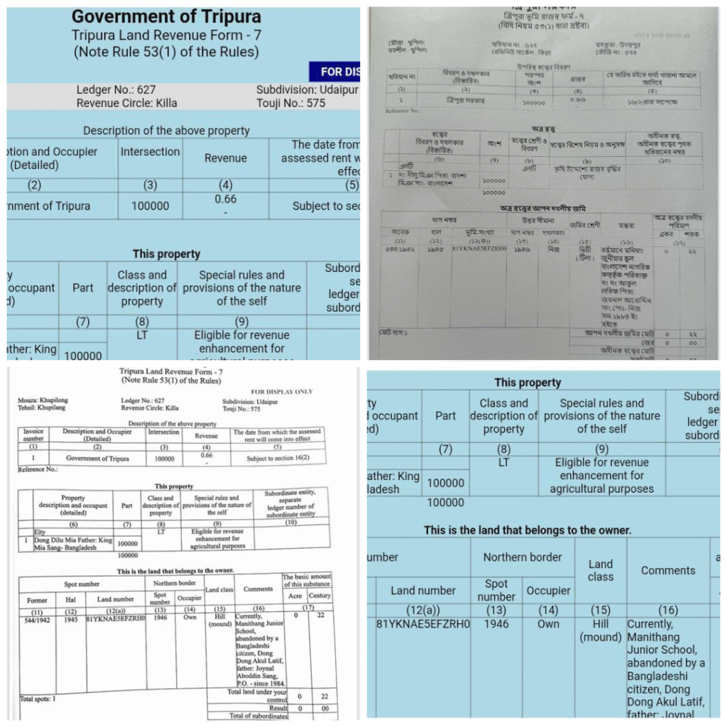 Tripura land allotment controversy