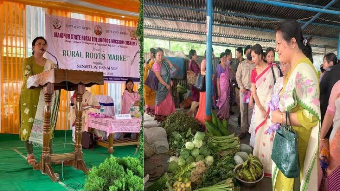 Women entrepreneurs selling local products at Manipur's Rural Roots Market