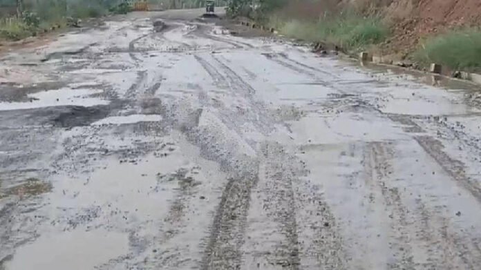Deteriorated condition of National Highway in Tripura